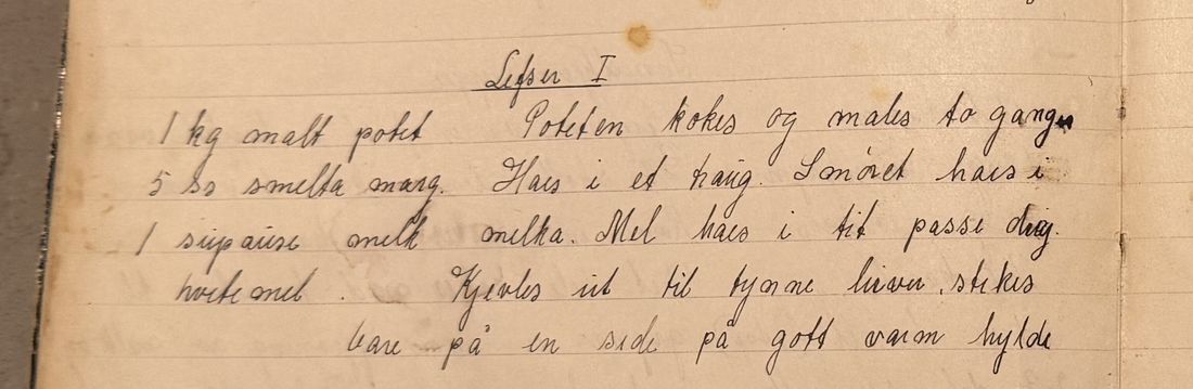 Lefser I, Mors egen skrift