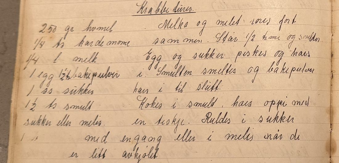 Krabbe lurer., Mors egen skrift
