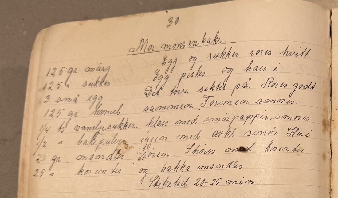 Mor monsen kake. —, Mors egen skrift