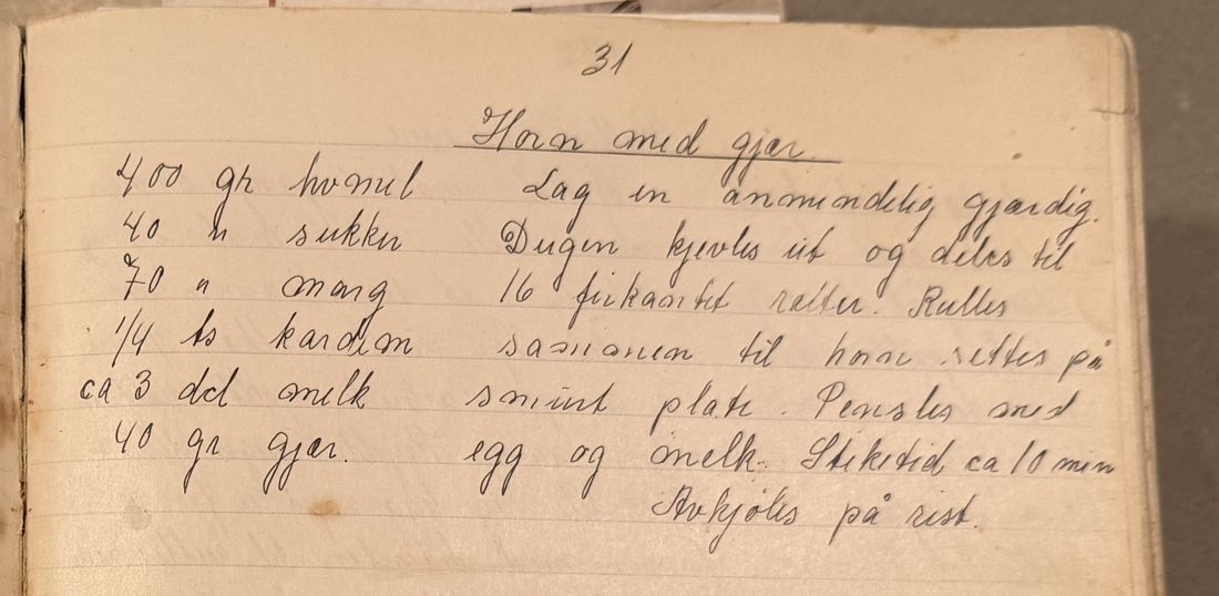 Horn med gjær., Mors egen skrift