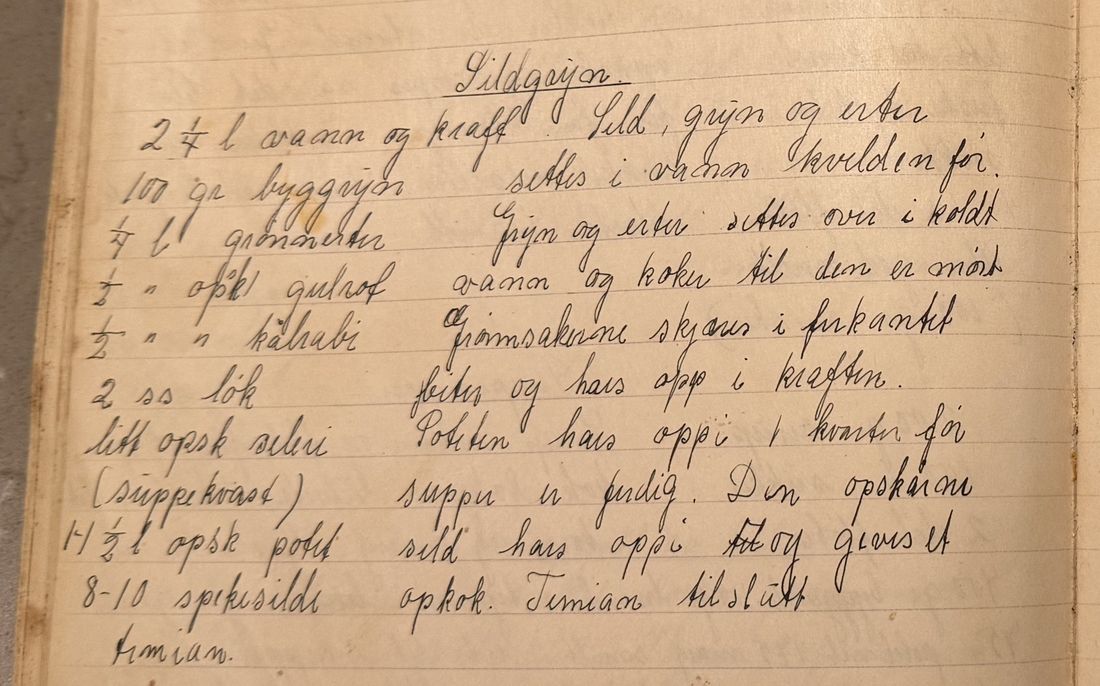 Sildgryn., Mors egen skrift