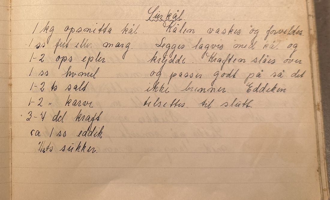 Surkål., Mors egen skrift