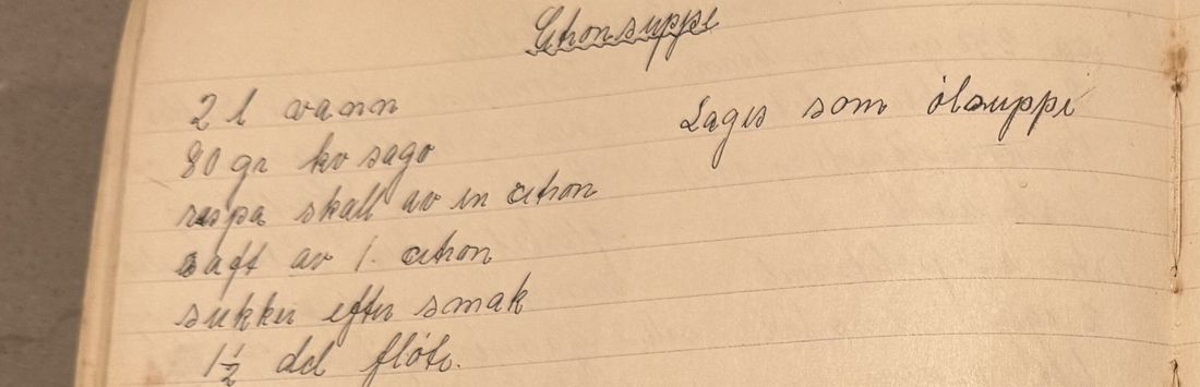 Citronsuppe, Mors egen skrift