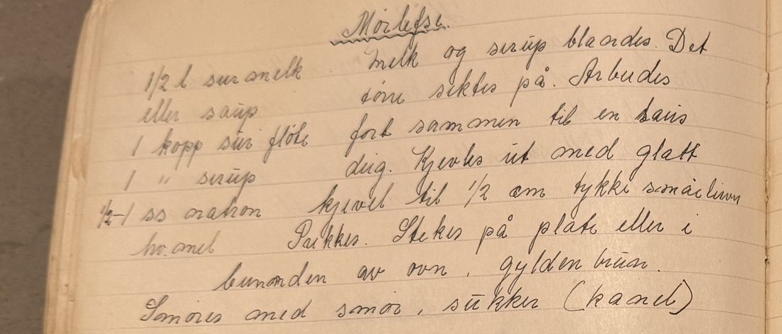 Mørlefse, Mors egen skrift