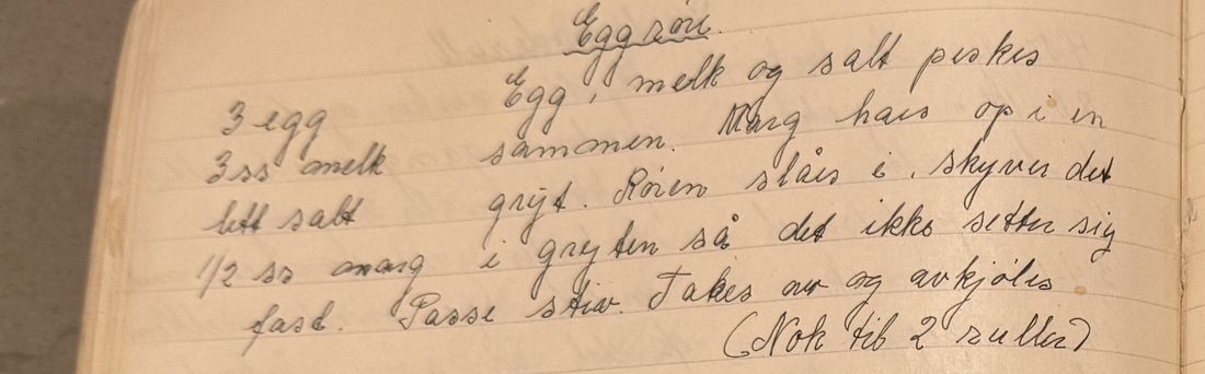 Eggrøre, Mors egen skrift