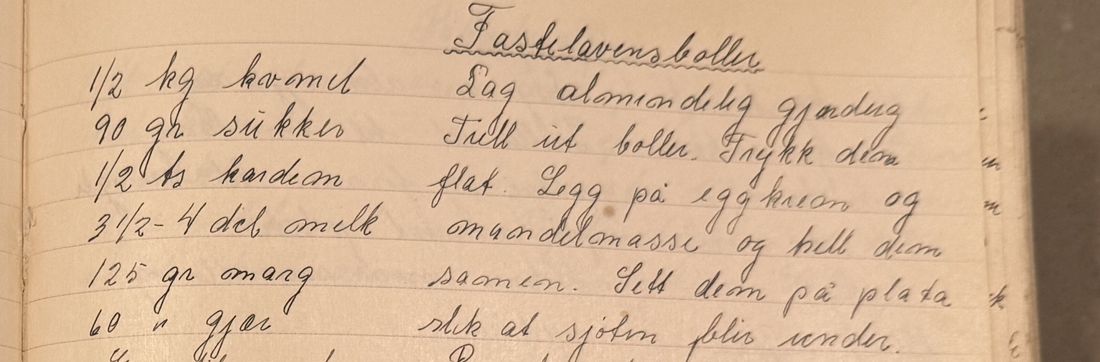 Fastelavensboller, Mors egen skrift