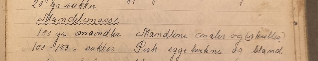 Mandelmasse, Mors egen skrift