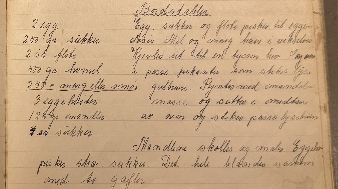 Bordstabler., Mors egen skrift