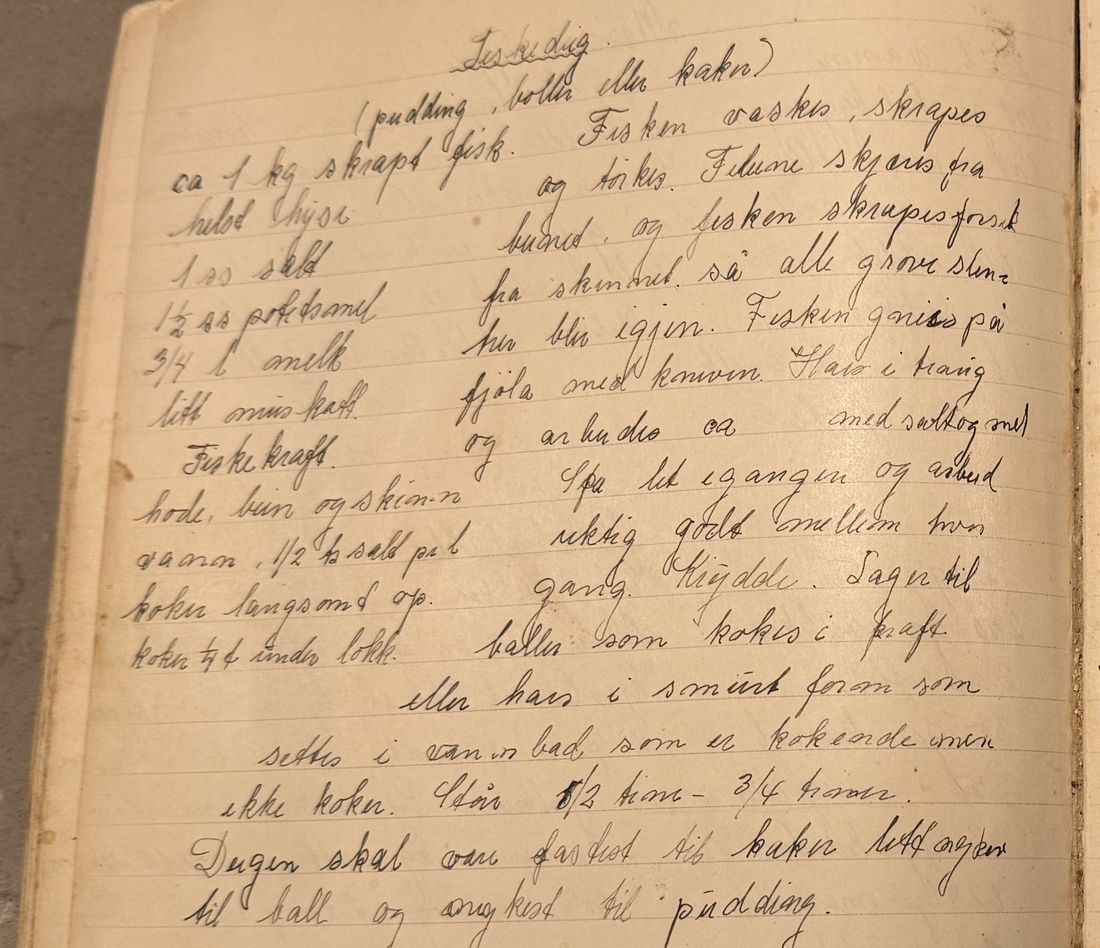 Fiskedeig., Mors egen skrift