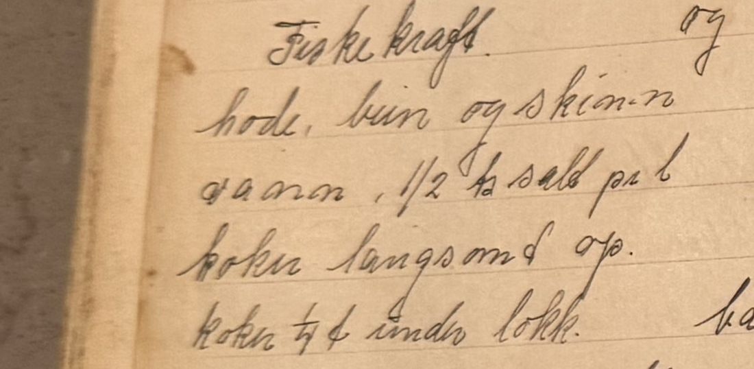 Fiskekraft., Mors egen skrift