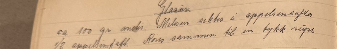 Glasur, Mors egen skrift