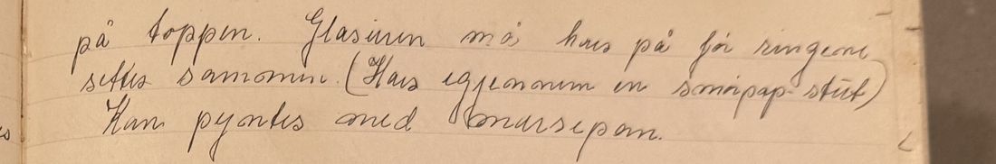 , Mors egen skrift