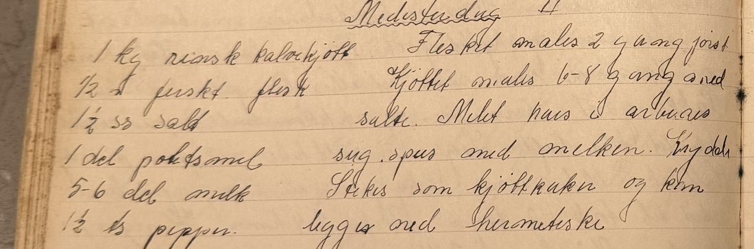 Medisterdeig II, Mors egen skrift