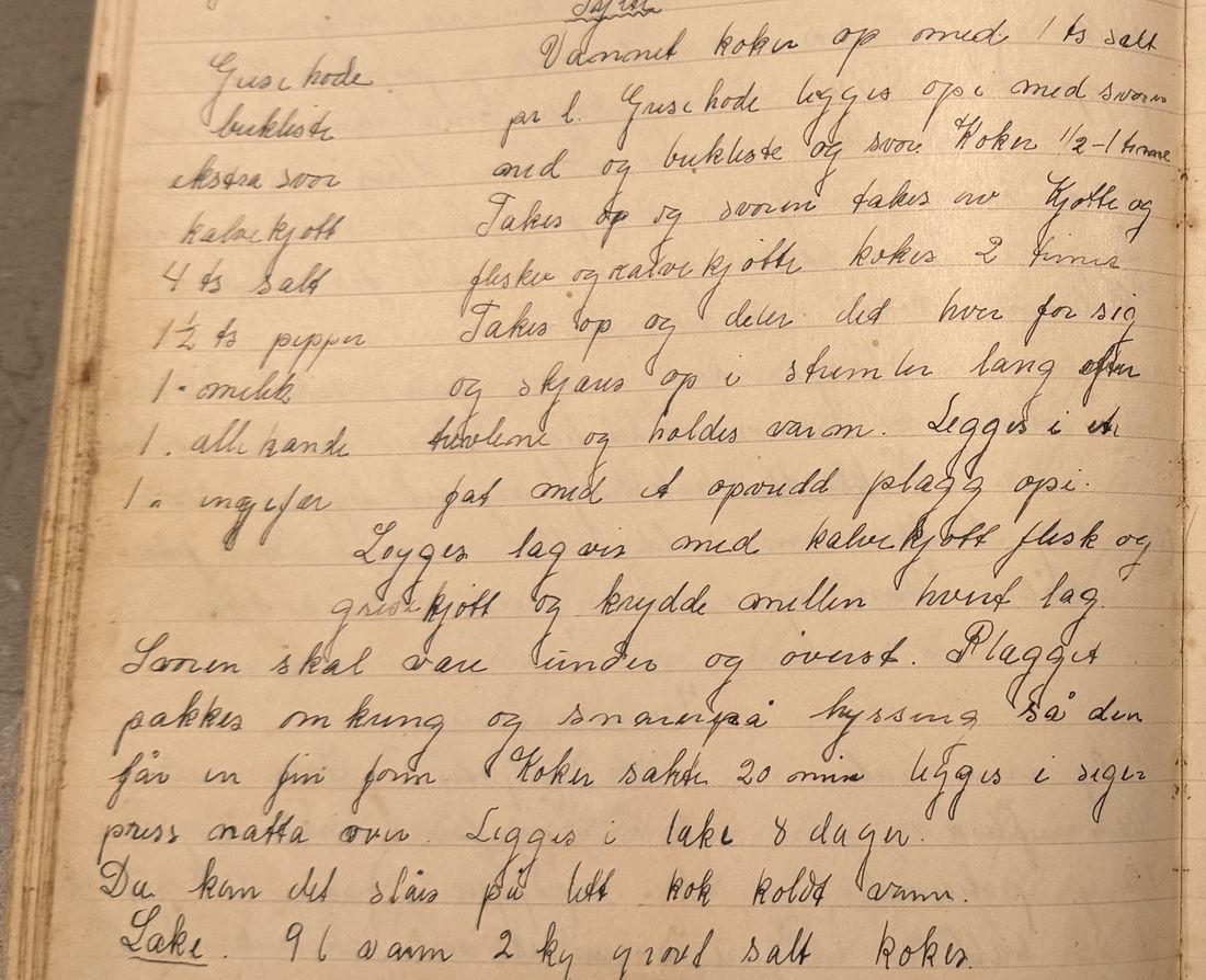 Sylte, Mors egen skrift