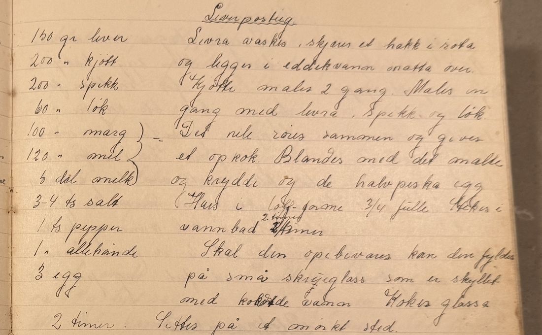 Liverpostug., Mors egen skrift