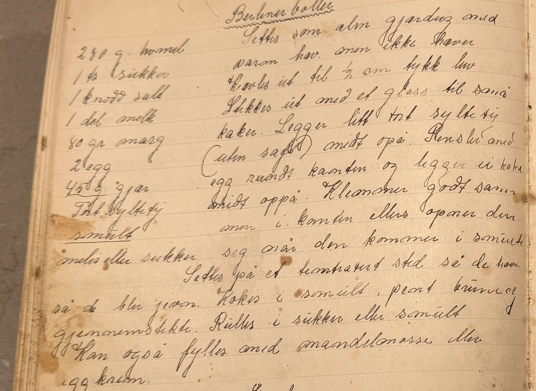 Berliner boller, Mors egen skrift