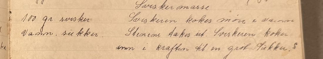 Svisker masse, Mors egen skrift
