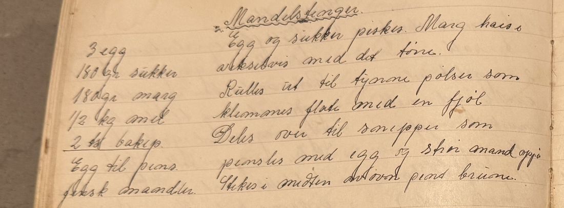 Mandelstenger., Mors egen skrift