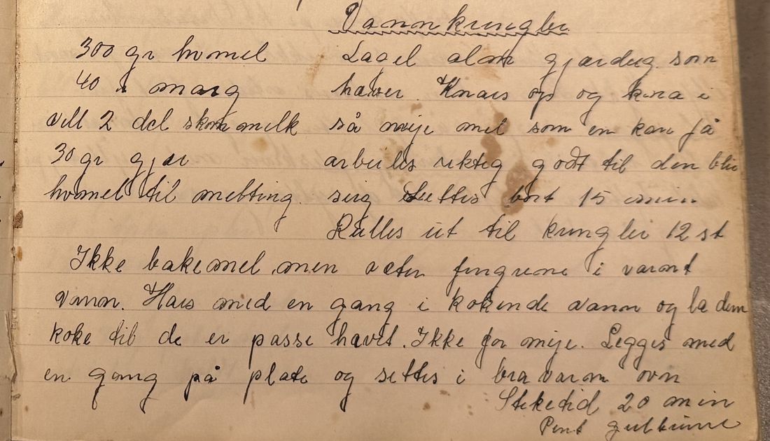 Vann kringler, Mors egen skrift