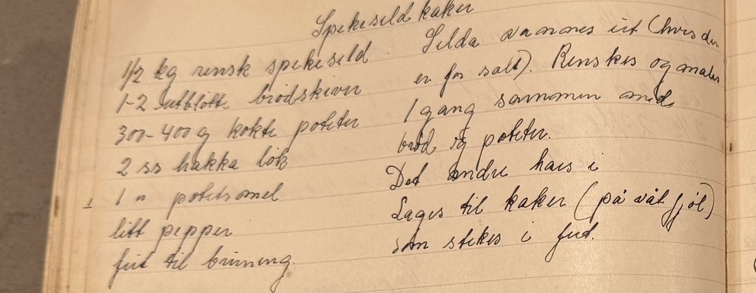 Spekesild kaker, Mors egen skrift