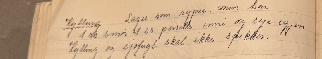 Kylling, Mors egen skrift