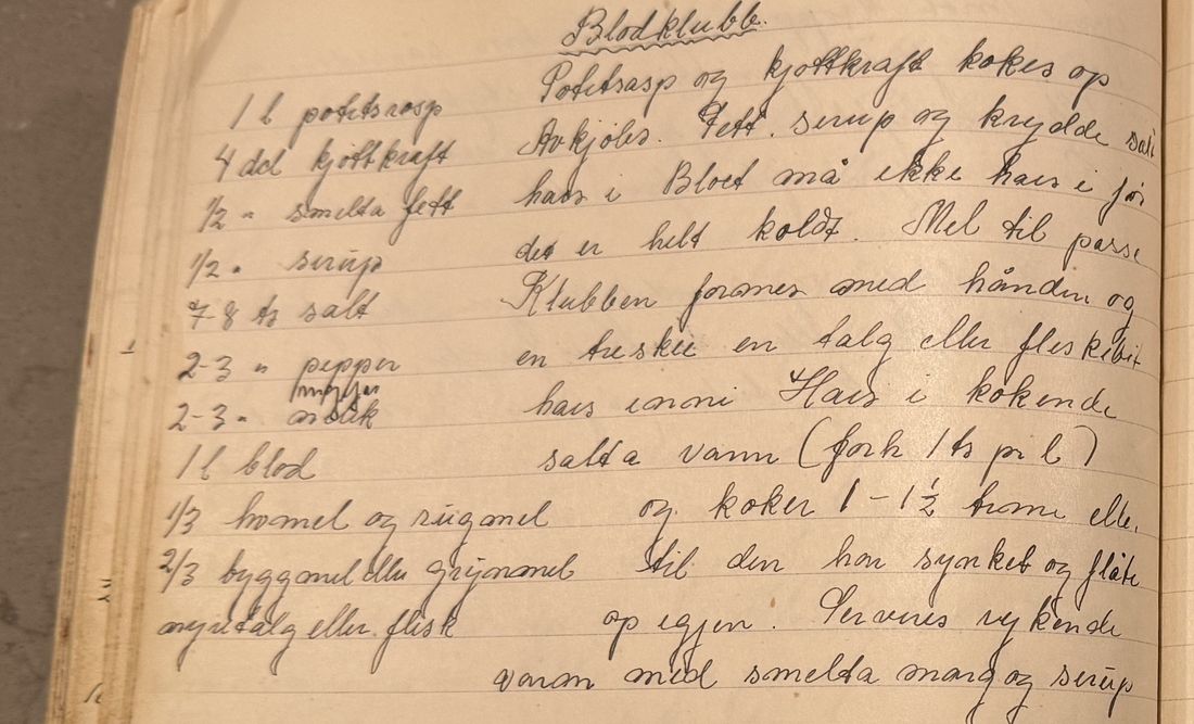 Blodklubb., Mors egen skrift