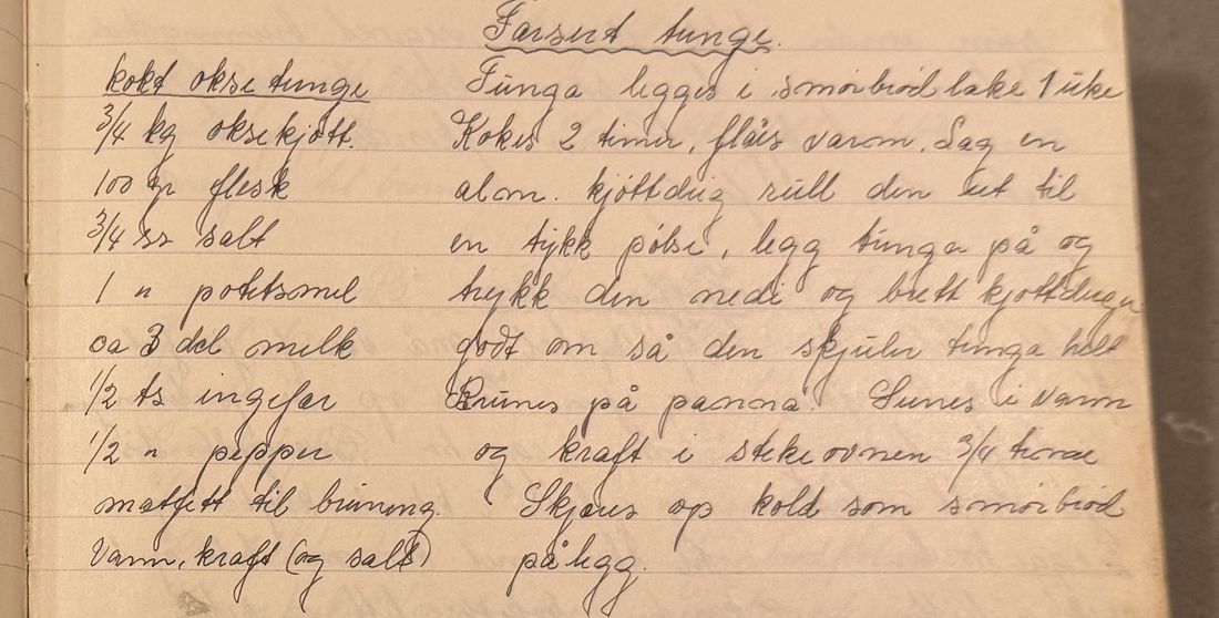Farsert tunge., Mors egen skrift