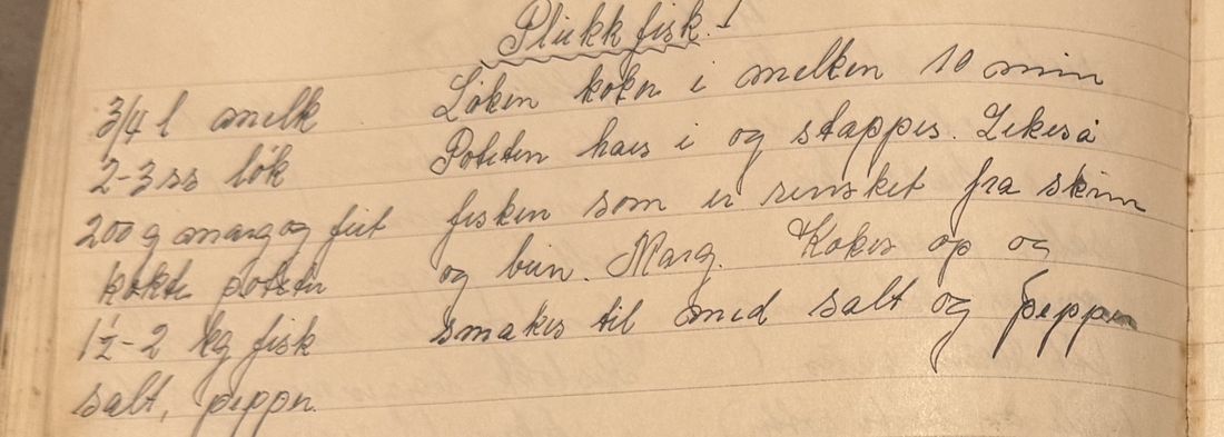 Plukk fisk. I, Mors egen skrift
