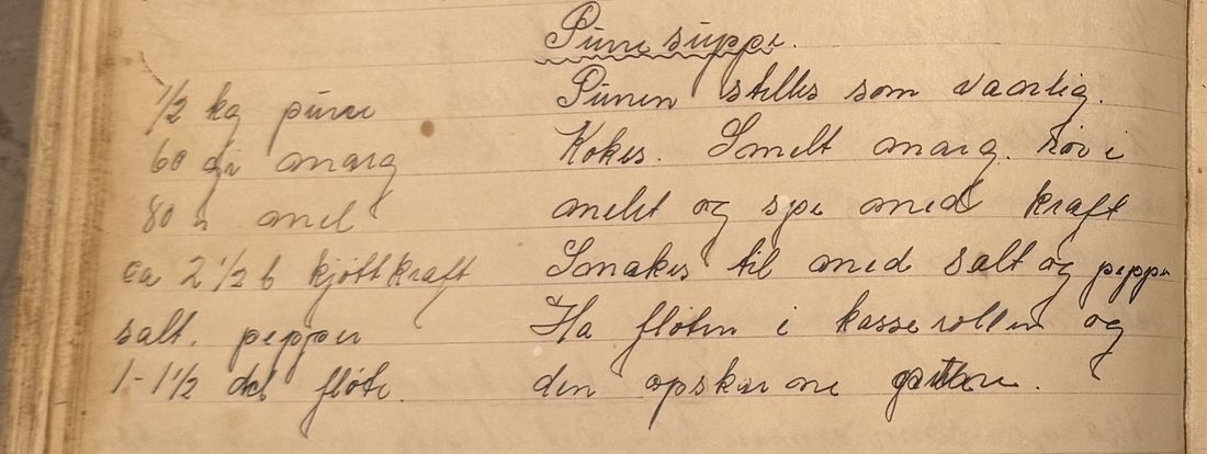Purresuppe, Mors egen skrift