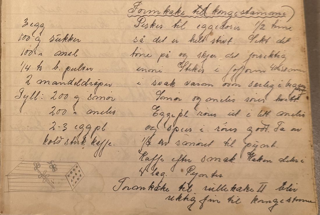 Formkake til kongestammene, Mors egen skrift