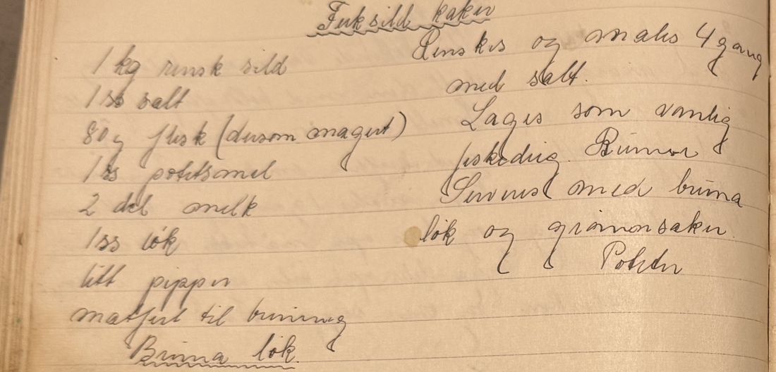 Feksild kaker, Mors egen skrift