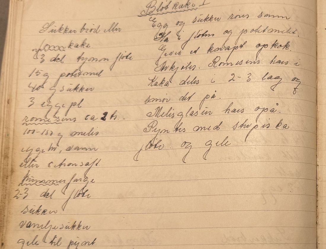 Bløtkake I, Mors egen skrift