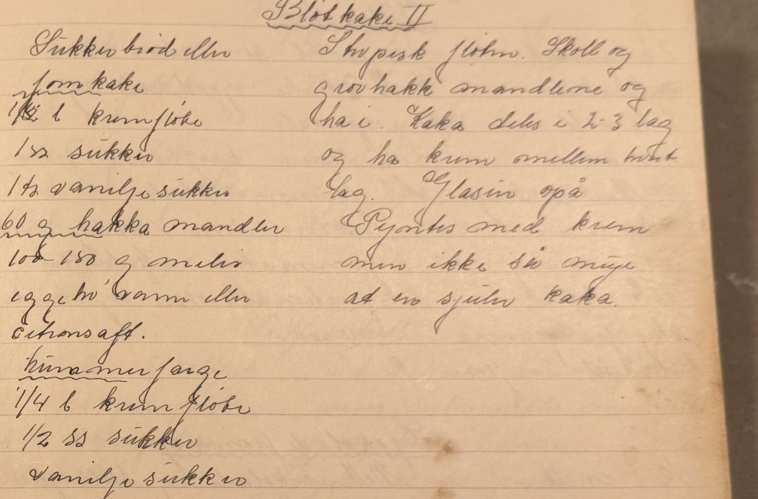 Bløtkake II, Mors egen skrift