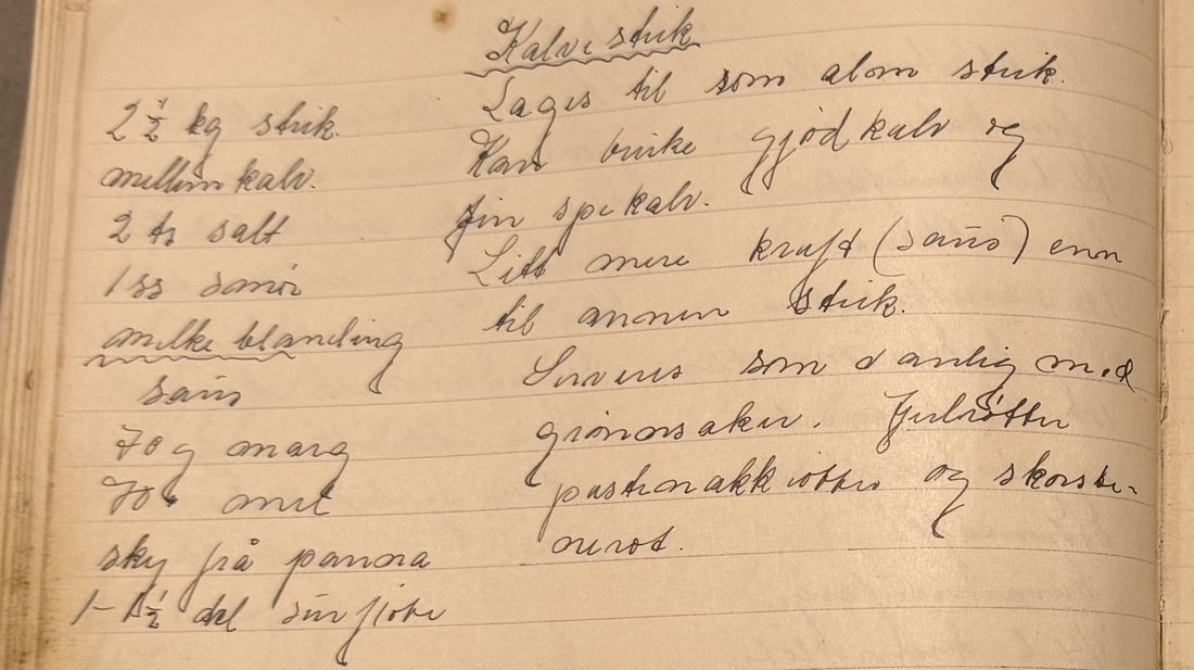 Kalvestek, Mors egen skrift