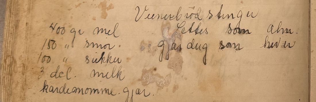 Vienerbrød stenger, Mors egen skrift