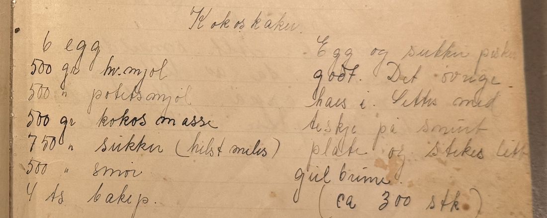Kokoskaker, Mors egen skrift