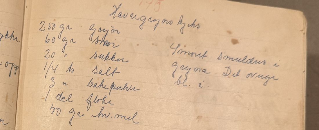 Havregryns kjeks, Mors egen skrift