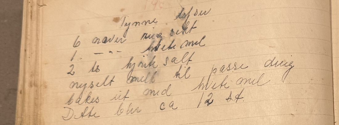 Tynne lefser, Mors egen skrift