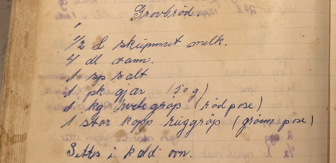 Grovbröd, Mors egen skrift