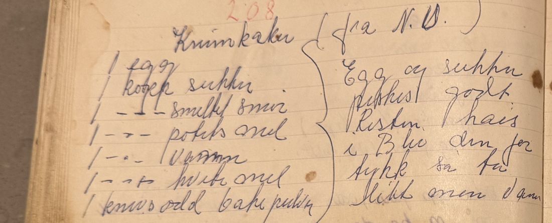 Krumkaker (fra N. U.), Mors egen skrift