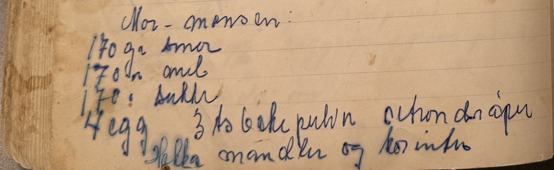 Mor - mensen, Mors egen skrift