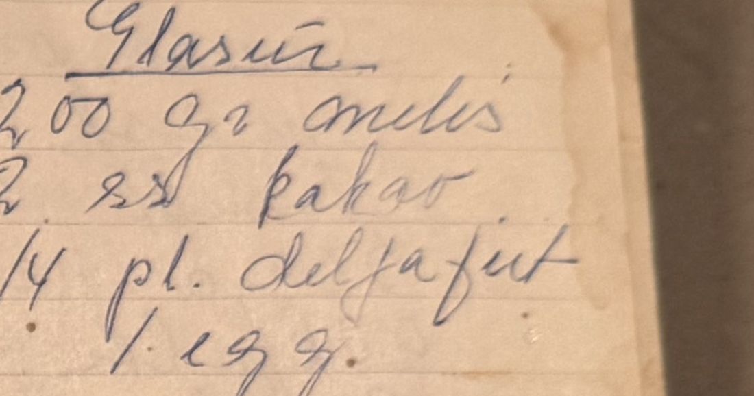 Glasur, Mors egen skrift