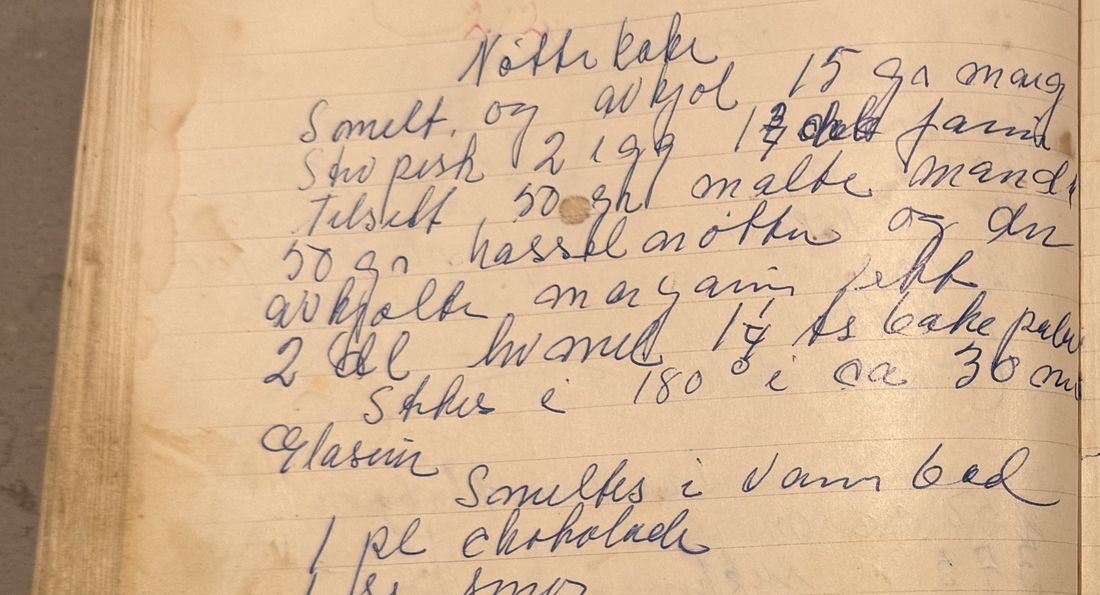 Nøtte kake, Mors egen skrift
